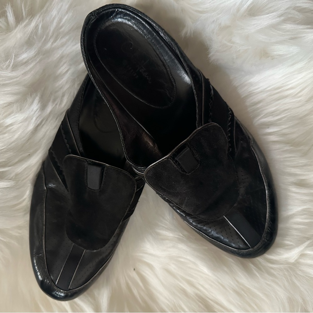 Cole Haan Black Mules Sleek Slip-On Design